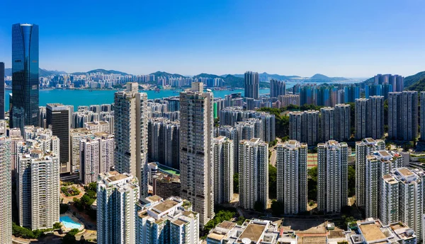 Tai Koo Hong Kong Setembro 2019 Vista Superior Cidade Hong — Fotografia de Stock