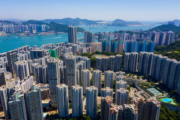 Tai Koo Hong Kong Septiembre 2019 Vista Superior Ciudad Hong —  Fotos de Stock