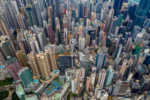 Central Hong Kong Вересня 2019 Top View Hong Kong City — стокове фото