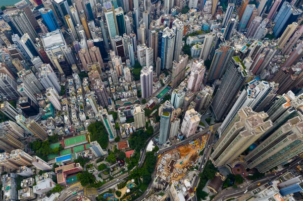 Central Χονγκ Κονγκ Σεπτεμβρίου 2019 Θέα Από Πάνω Προς Κάτω — Φωτογραφία Αρχείου