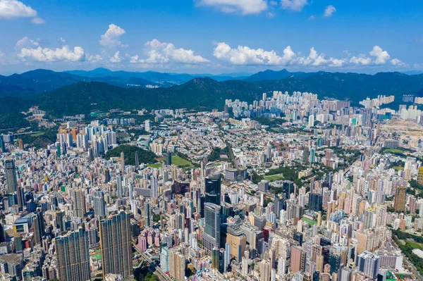 Distrito Kowloon Hong Kong Septiembre 2019 Vista Superior Ciudad Hong —  Fotos de Stock