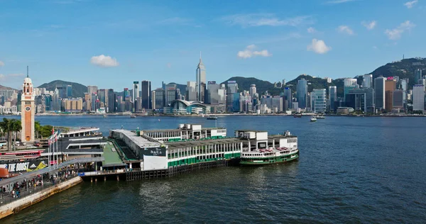 Victoria Harbor Hong Kong Juli 2019 Hong Kong Vartegn - Stock-foto