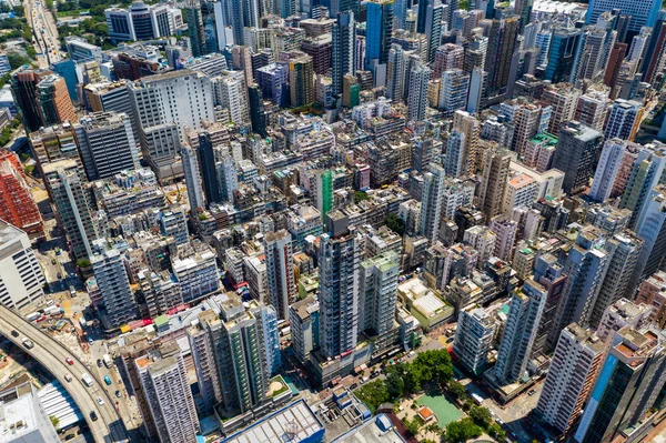 Yau Tei Hong Kong Septiembre 2019 Vista Superior Ciudad Hong —  Fotos de Stock