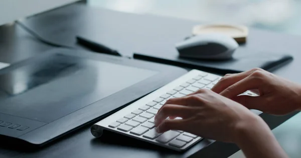 Woman Work Home Office — Stock Photo, Image