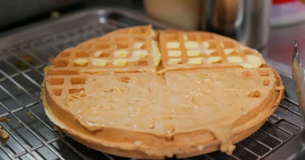 Baking Waffle Street Shop — Stock Photo, Image