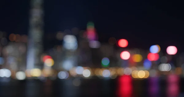 Размытость Ночного Вида Города — стоковое фото