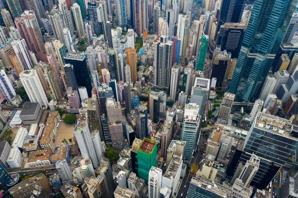 Central Hong Kong Вересня 2019 Повітряний Вид Міста Гонконг — стокове фото