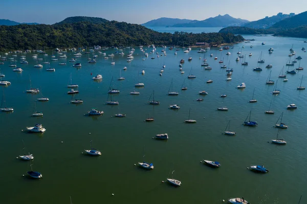 Sai Kung Hong Kong November 2019 Top View Van Jachtclub — Stockfoto