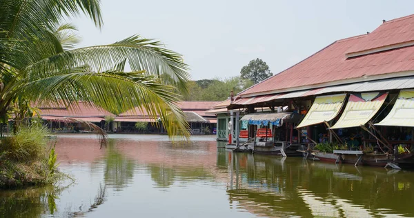 Hua Hin Thailand März 2020 Sam Phan Nam Schwimmender Wassermarkt — Stockfoto