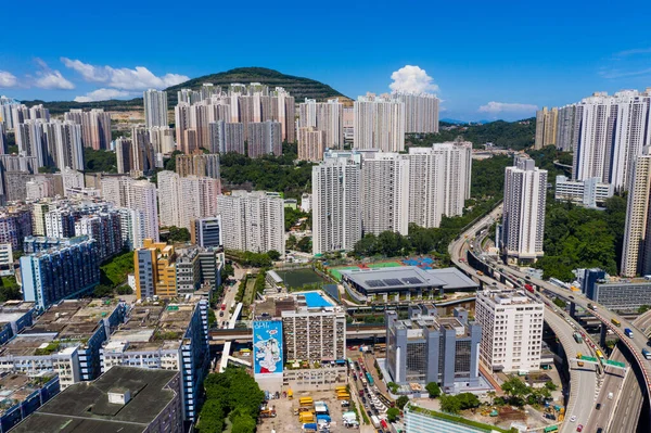 Kwun Tong 香港2019年9月06日 香港市のトップビュー — ストック写真