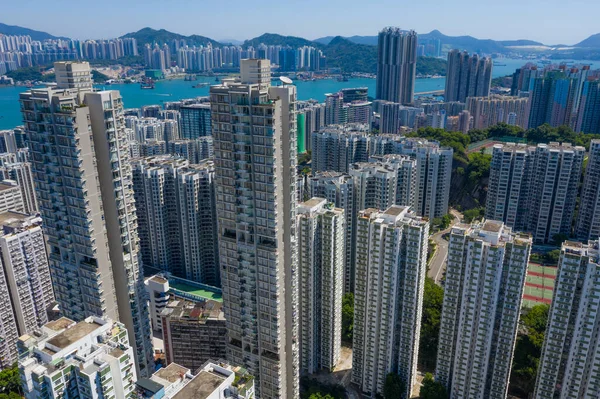 Tai Koo Hong Kong Septiembre 2019 Vista Superior Ciudad Hong —  Fotos de Stock