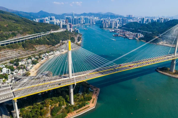 Hongkong November 2019 Hong Kong Ting Kau Bridge — Stockfoto
