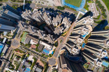 Tseung Kwan O, Hong Kong 19 Mayıs 2020: Hong Kong şehrinin en iyi manzarası