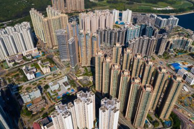 Tseung Kwan O, Hong Kong 19 Mayıs 2020: Hong Kong şehrinin en iyi manzarası