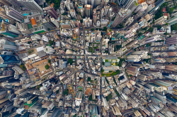 Центральный Гонконг Сентября 2020 Года Вид Сверху Город Гонконг — стоковое фото