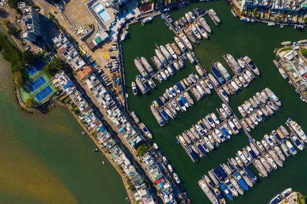 Sai Kung Hong Kong November 2019 Ovanifrån Över Yachtklubben — Stockfoto