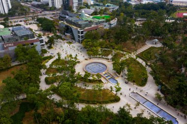 Tin Shu Wai, Hong Kong 03 Şubat 2020: Hong Kong şehrinin en iyi manzarası 