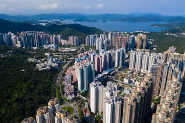 Tseung Kwan O, Hong Kong 19 Mayıs 2020: Hong Kong şehrinin en iyi manzarası