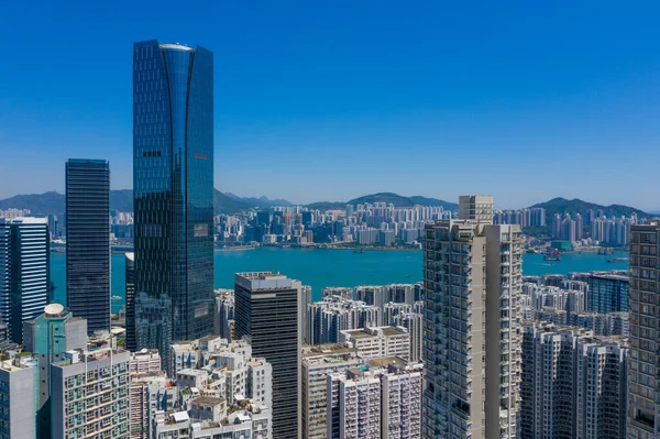 Tai Koo, Hong Kong 22 Eylül 2019: Hong Kong şehrinin en iyi manzarası