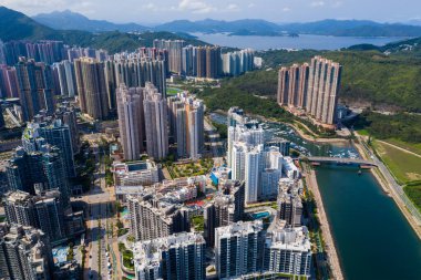 Tseung Kwan O, Hong Kong 19 Mayıs 2020: Hong Kong şehrinin en iyi manzarası