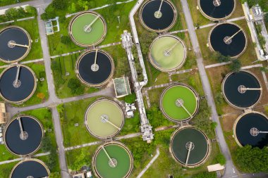 Sha Tin, Hong Kong 17 Mart 2020: Hong Kong kanalizasyon arıtma tesisi 