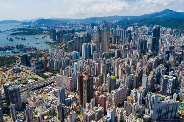 Hong Kong September 2019 Hong Kong Stad Van Bovenaf — Stockfoto