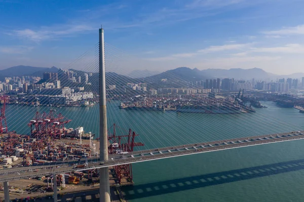 Kwai Tsing Hong Kong December 2019 Drone Fly Hong Kong — Stock Photo, Image