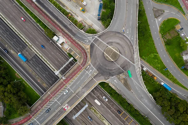 Sha Tin Hong Kong March 2020 Top View Traffic Hong — Stock Photo, Image