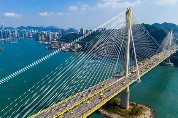 Kwai Tsing Hong Kong Noviembre 2019 Vista Superior Del Puente —  Fotos de Stock