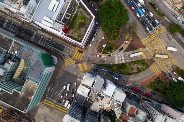 Sham Shui Hong Kong Octubre 2019 Vista Arriba Hacia Abajo — Foto de Stock