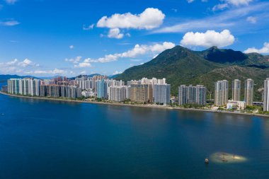 Ma Shan O, Hong Kong 20 Haziran 2020: Hong Kong şehrinin en iyi manzarası