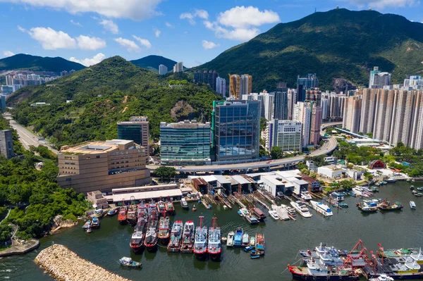Sai Wan Hongkong Juni 2020 Luftaufnahme Der Stadt Hongkong — Stockfoto