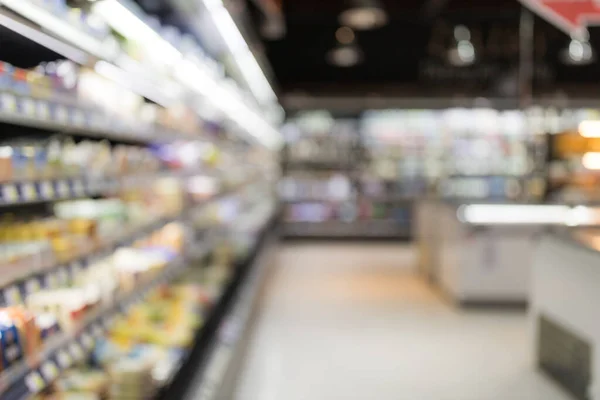 Rozmazaný Pohled Supermarket — Stock fotografie