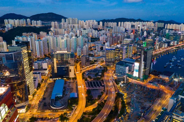 Kowloon Körfezi Hong Kong Haziran 2020 Hong Kong Şehrinin Yukarıdan — Stok fotoğraf