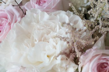 Güzel taze çiçek buketi, yakından.