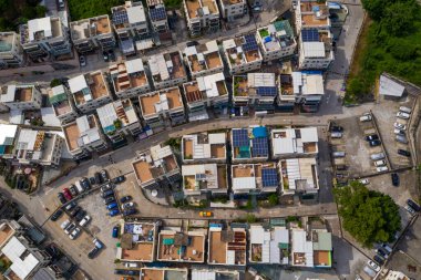 Tai Po, Hong Kong 17 Mayıs 2020: Hong Kong köyünün en iyi manzarası