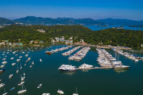 Sai Kung Hong Kong November 2019 Ovanifrån Över Yachtklubben — Stockfoto