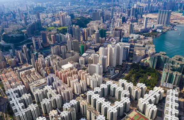 Hung Hom Hong Kong May 2020 Vista Superior Ciudad Hong — Foto de Stock