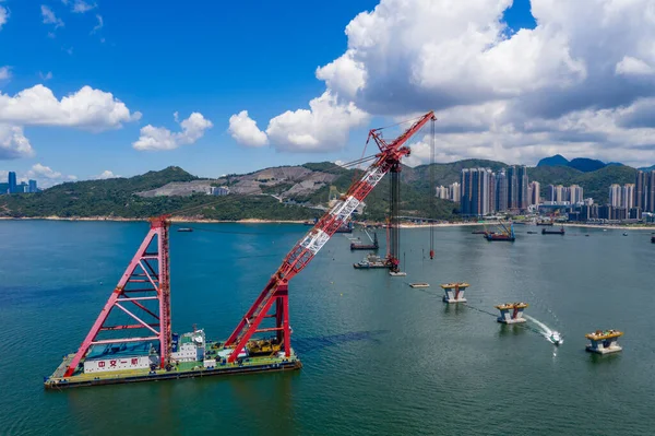 Tseung Kwan Hong Kong Mayo 2020 Vista Superior Volar Sobre —  Fotos de Stock