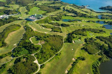 Golf sahasının en üst manzarası