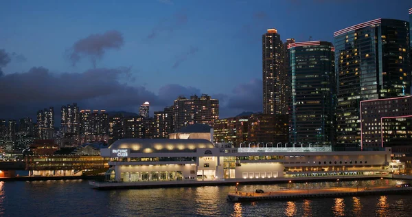 Victoria Harbor Hongkong Mai 2020 Nacht Hongkong — Stockfoto