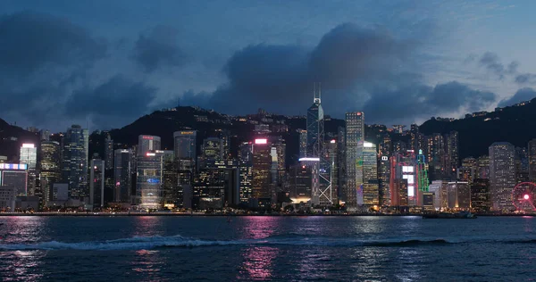 Гавань Виктория Гонконг Мая 2020 Года Гонконгская Ночь — стоковое фото