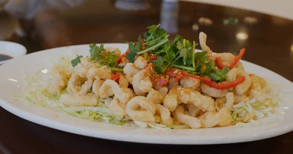 Hong Kong Style Seafood Fried Calamari — Stock Photo, Image