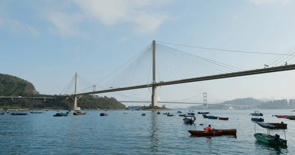 Kwai Tsing Hong Kong May 2020 Ting Kau Bridge — Stock Photo, Image