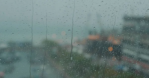 Lluvia Ventana Cristal — Foto de Stock