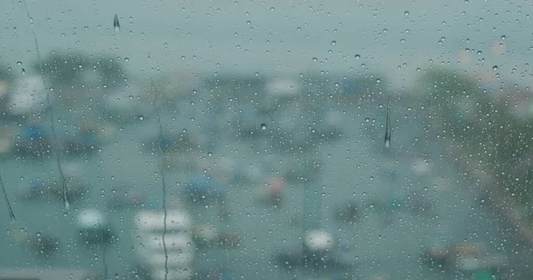 Hujan Jendela Kaca — Stok Foto