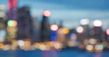 Şehir gece manzaralı Bokeh.