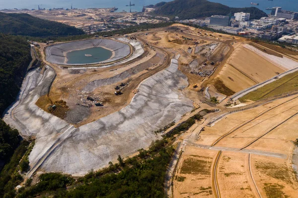 Vista Superior Del Vertedero Hong Kong — Foto de Stock