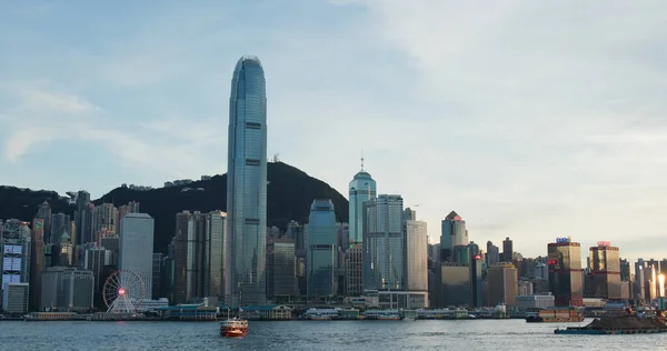 Victoria Harbor Hong Kong Julio 2020 Noche Ciudad Hong Kong — Foto de Stock