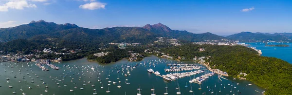Sai Kung Hong Kong November 2019 Top View Jachtclub — Stockfoto